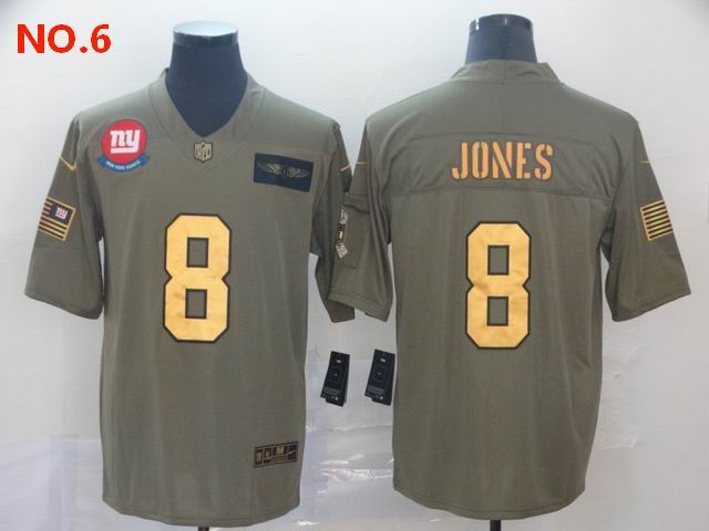  Men's New York Giants #8 Daniel Jones Jersey NO.6;